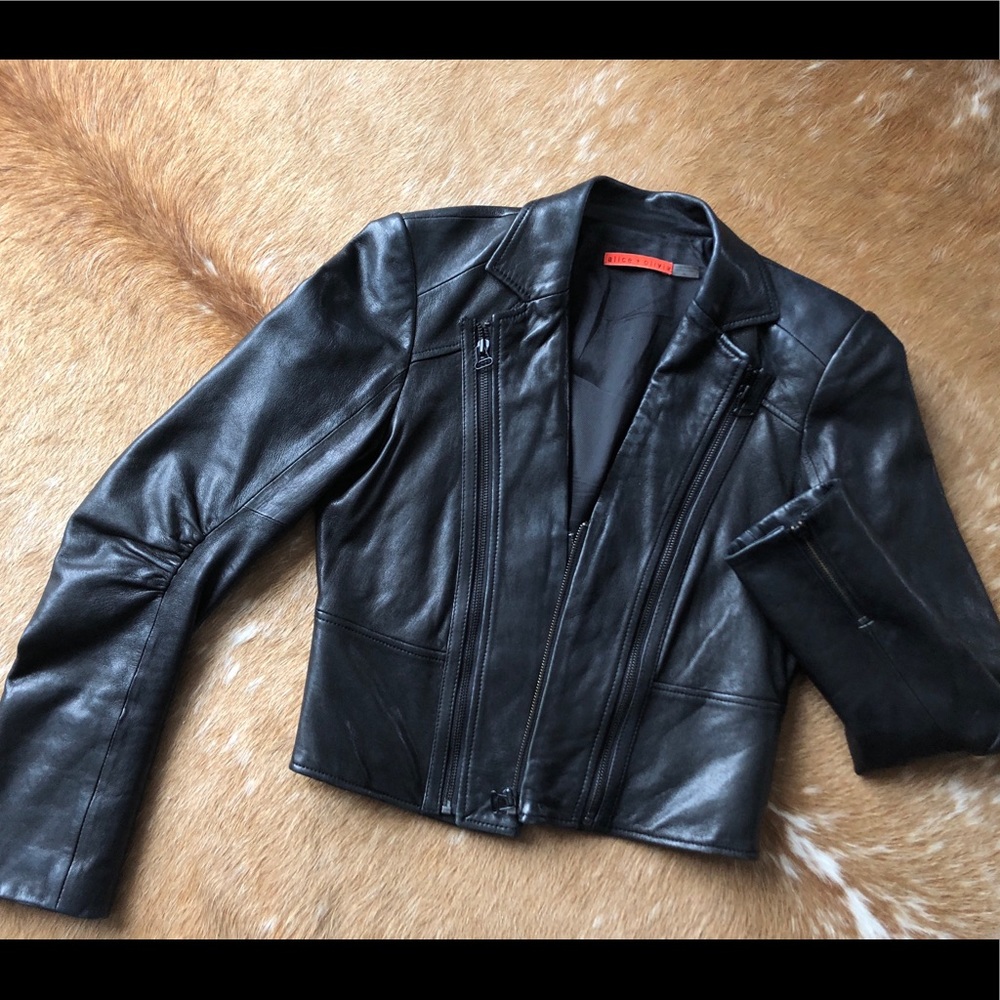 Alice + Olivia leather jacket